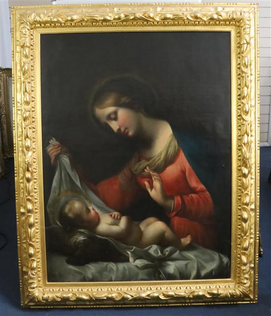 19th century Italian School Madonna and child 38.5 x 29in.